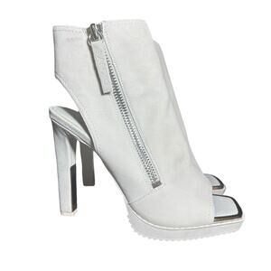 DKNY Malia Vanilla Leather Slingback Stiletto Shooties Sandals 9.5